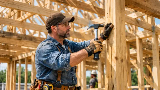 Construction professional working on a building project in Australia